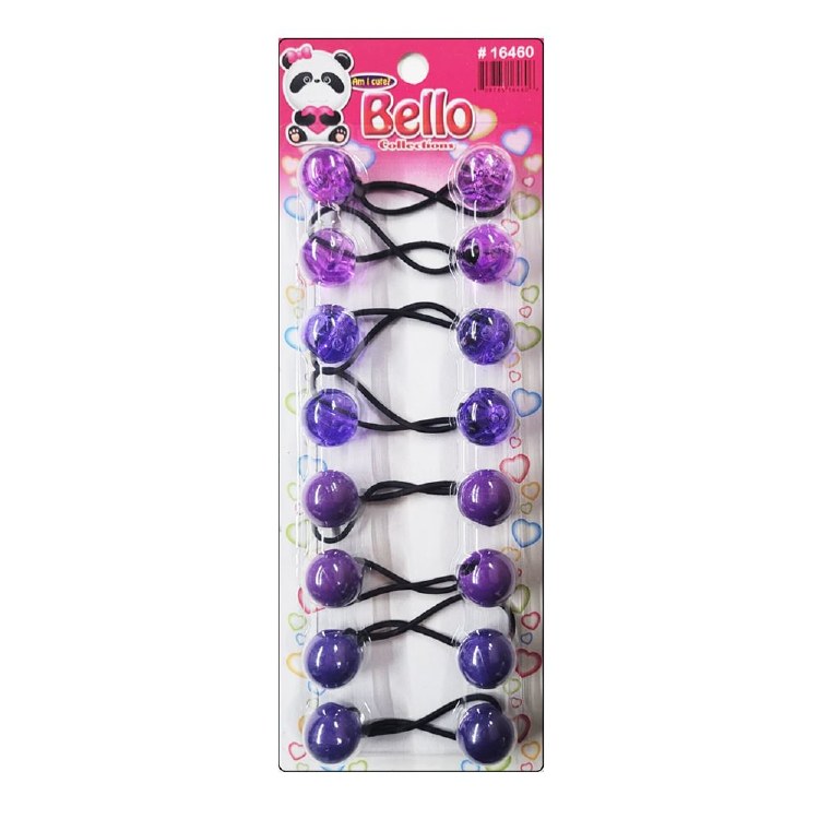 Bello Twin-Bead Hair-Knockers - 20mm - #16460 - Assorted Purple