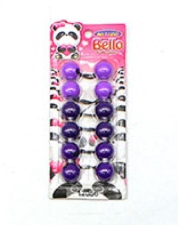 Bello Twin-Bead Hair-Knockers - 24mm - #17056 - Assorted Purple