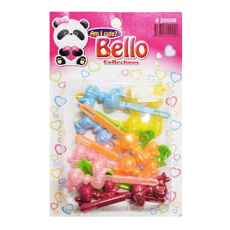 Bello Hair Barrettes - Bows - #20009 - Assorted AB Colors