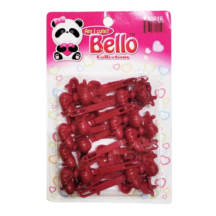 Bello Hair Barrettes - Bows - #20010 - Burgundy