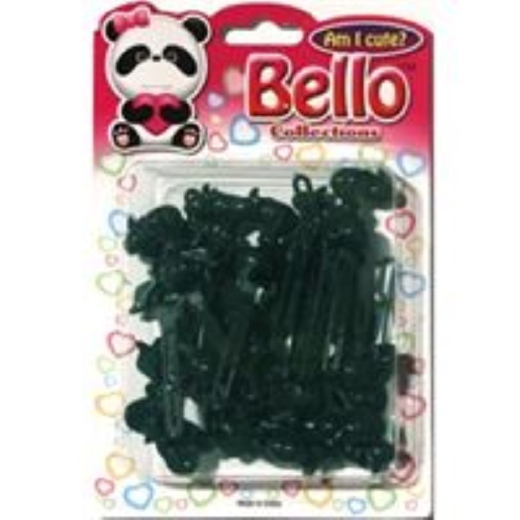 Bello Hair Barrettes - Bows - #20011 - Dark Green