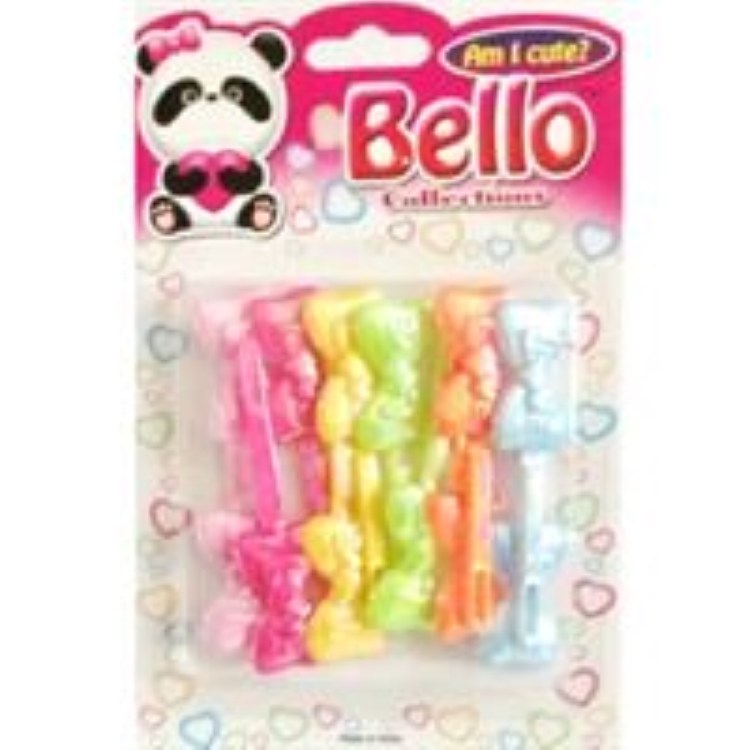 Bello Hair Barrettes - Bows - #20084 - Assotred Pastels