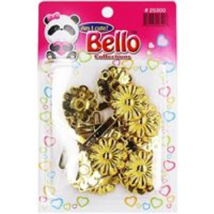 Bello Barrettes Flowers Gold #20300