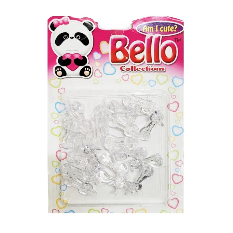 Bello Barrettes Mini Cat Clear #25006