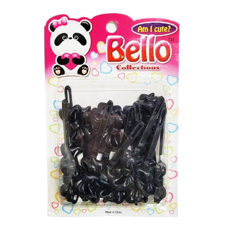 Bello Hair Barrettes - Bows - #27302 - Black