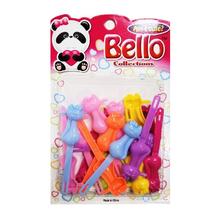 Bello Hair Barrettes - Cat - #27804 - Assorted Pastel