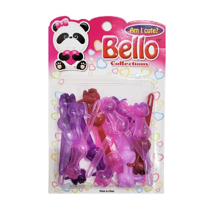 Bello Hair Barrettes - Cat - #27809 - Purple Tone