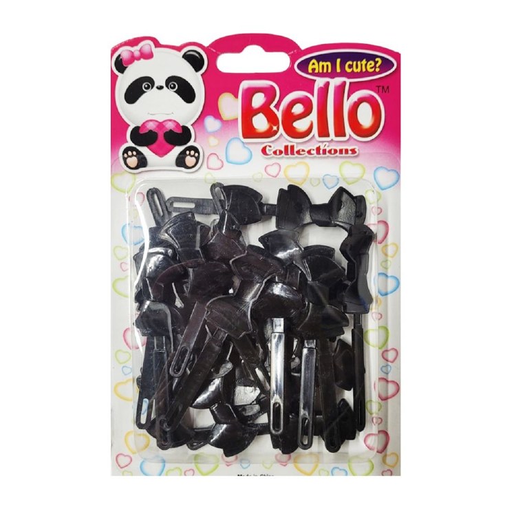 Bello Hair Barrettes - Bow - #28202 - Black