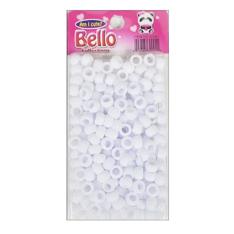 Bello Small Hair Beads - Small Package - #30001 - White