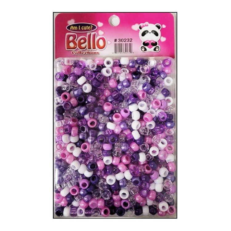 Bello Collections SM Hair Beads - PURPLE ASSORT #30232