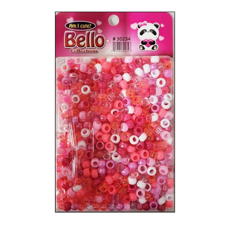 Bello Collections SM Hair Beads - PINK ASSORT #30234