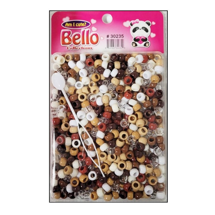 Bello Collections SM Hair Beads - BROWN ASSORT #30235