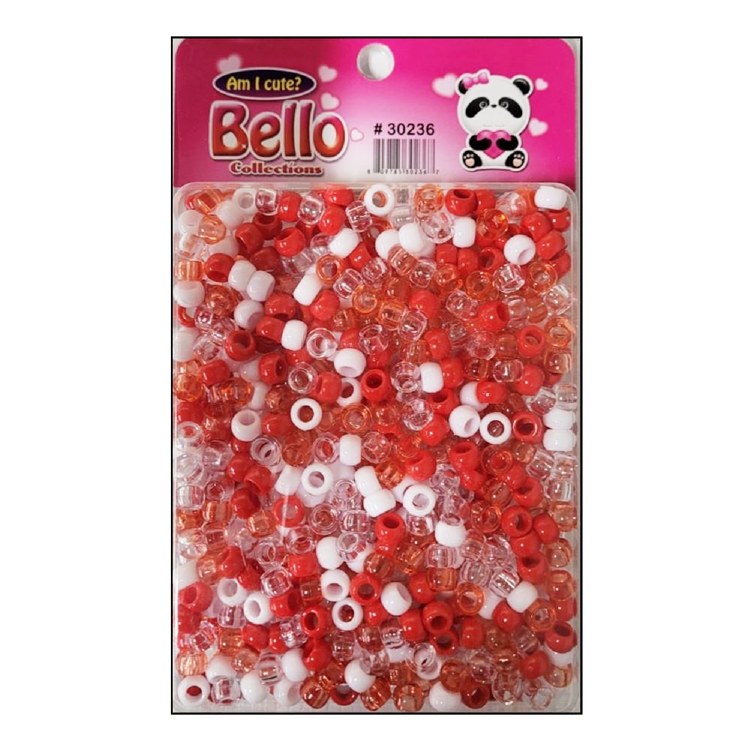 Bello Collections SM Hair Beads - RED ASSORT #30236