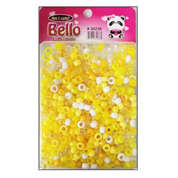 Bello Collections SM Hair Beads - YELLOW ASSORT #30238