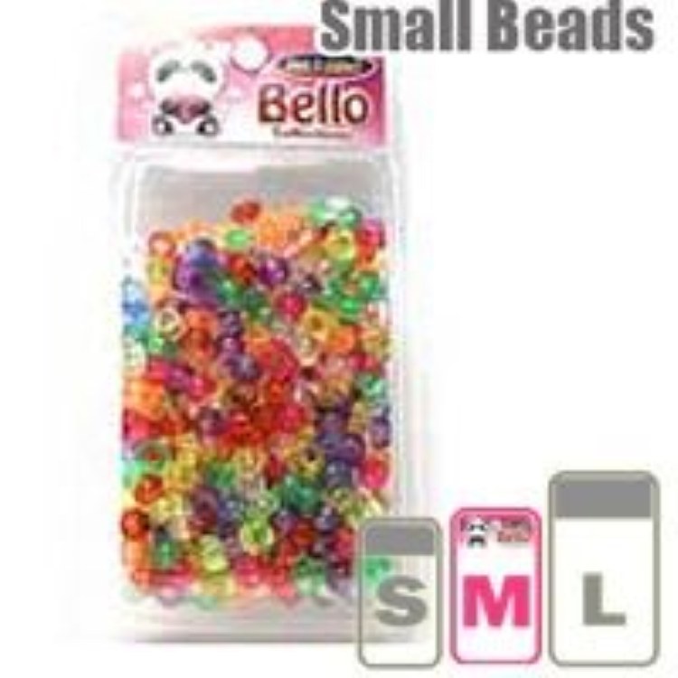 Bello Small Hair Beads - Medium Package - #31021 - Clear Assorted Colors
