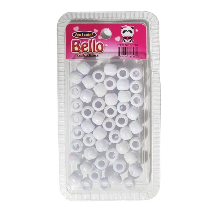 Bello Medium Hair Beads - Small Package - Pearl White #38748