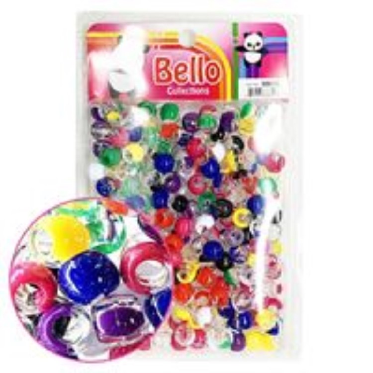 Bello Medium Hair Beads - Large Package - Assorted #38850