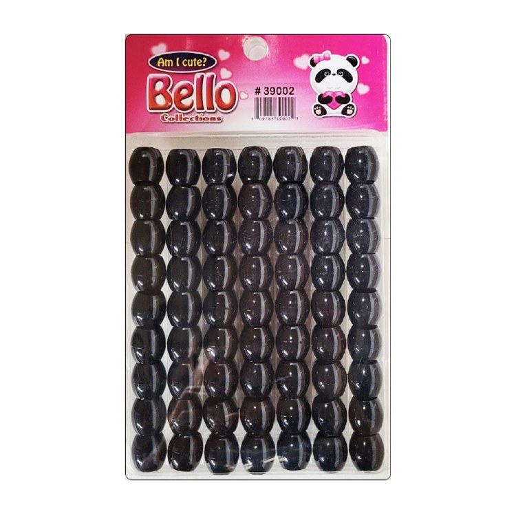 Bello Jumbo Hair Beads - Large Package - Black #39002