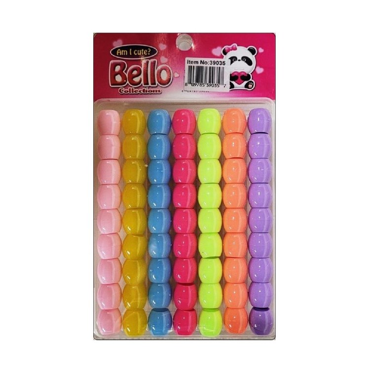 Bello Jumbo Hair Beads - Large Package - Assorted Pastel Colors #39035