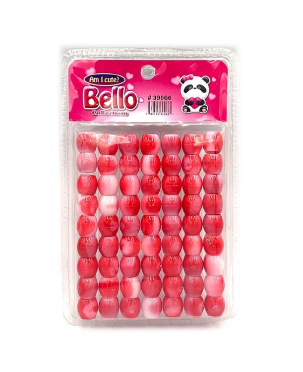 Bello Jumbo Hair Beads - Large Package - Red Swirl #39066