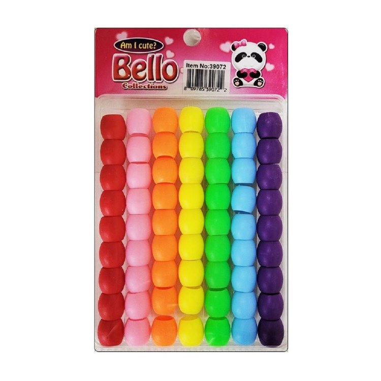 Bello Jumbo Hair Beads - Large Package - Assorted Matte Rainbow Colors #39072