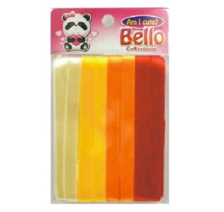 Bello Ribbons 3/8 Inch Red/Yellow/Orange/Crm - 8 Strips #40933