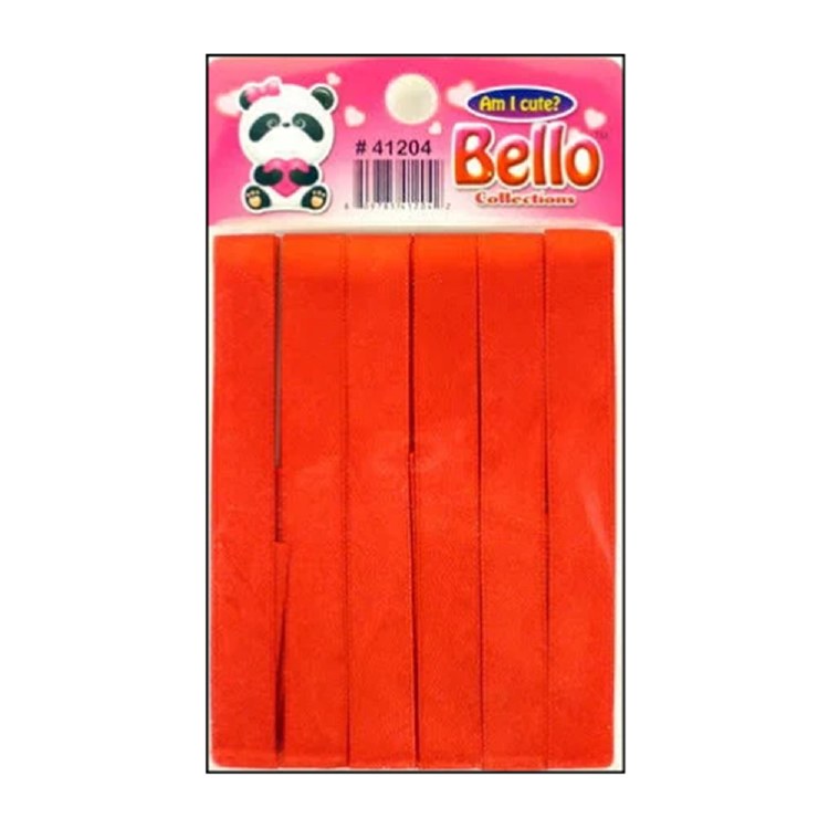 Bello 12mm Hair Ribbons - 6 Strips - #41204 Red