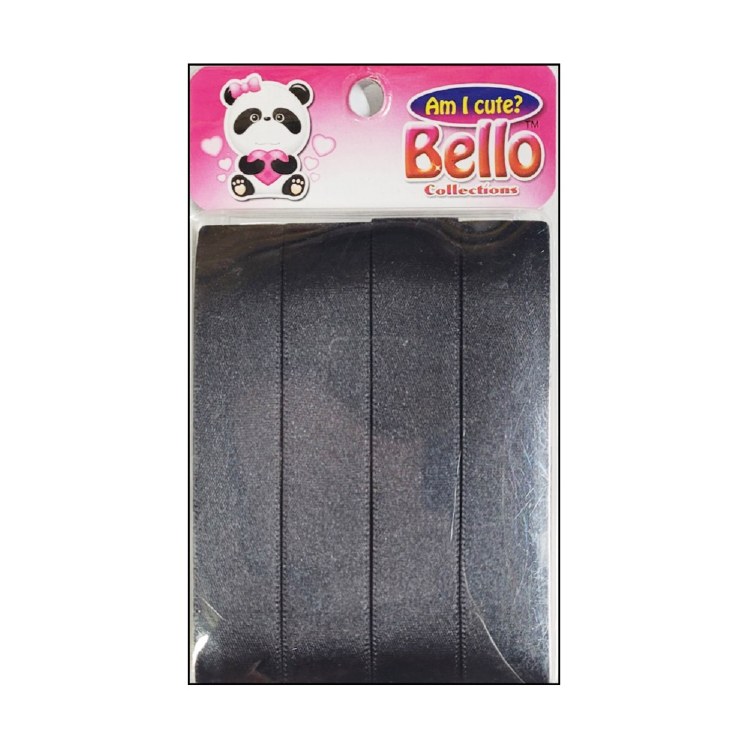 Bello 20mm Hair Ribbons - 4 Strips - #41802 Black