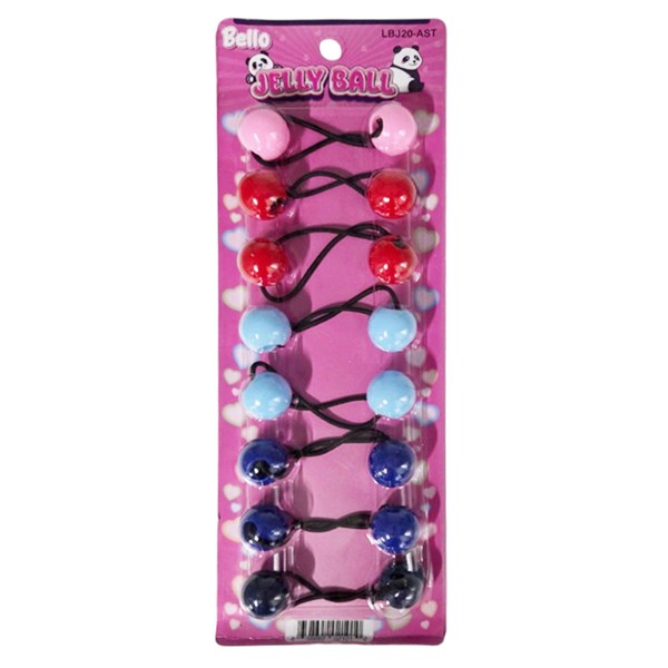Bello Twin-Jelly Ball Hair-Knockers - 20mm - #LBJ20-AST