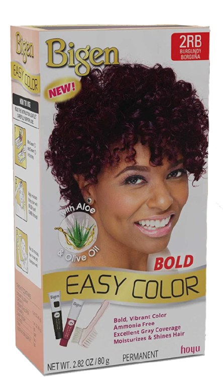 Bigen Easy Color Permanent Hair Dye Kit Burgundy #2RB