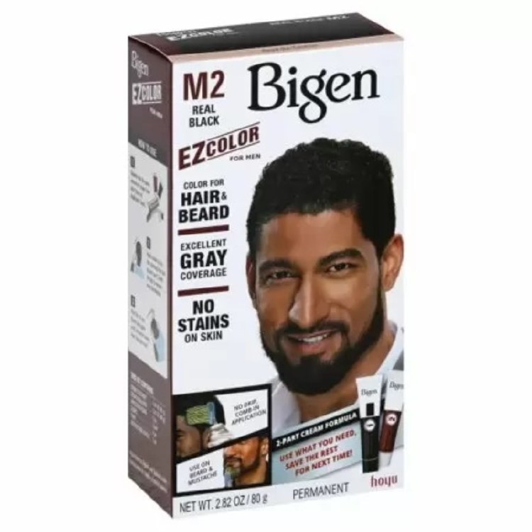Bigen EZ Hair Color Kit for Men - #M2 - Real Black - 2.8oz