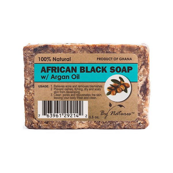 By Natures African Black Soap 3.5oz - Argan