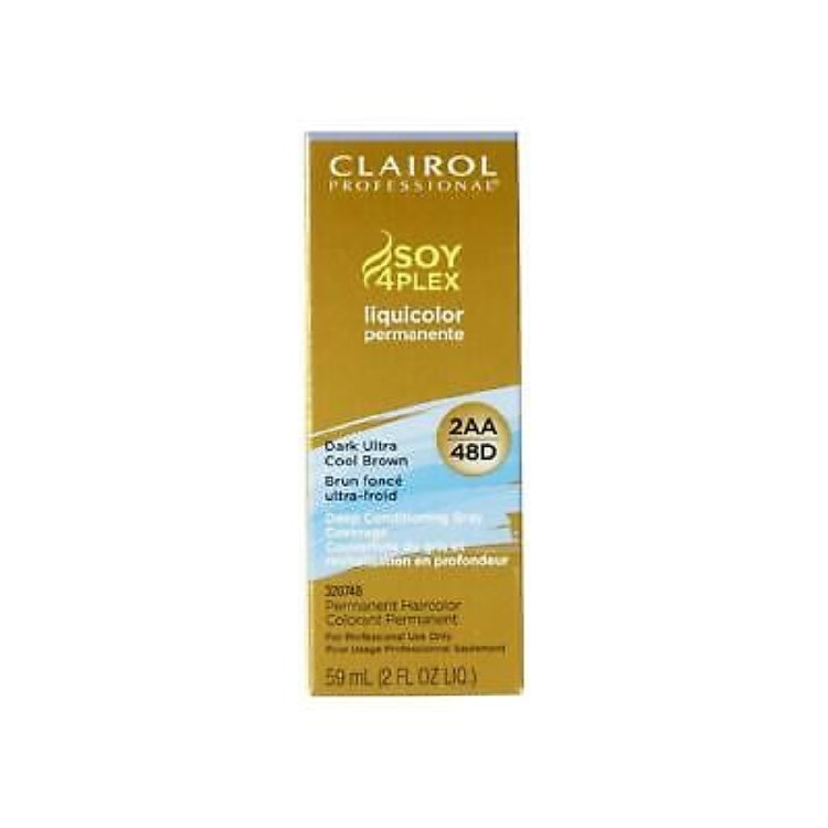 Clairol Soy4Plex LiquiColor Permanent Hair Color - 2AA/48D - Dark Ultra Cool Brown - 2oz