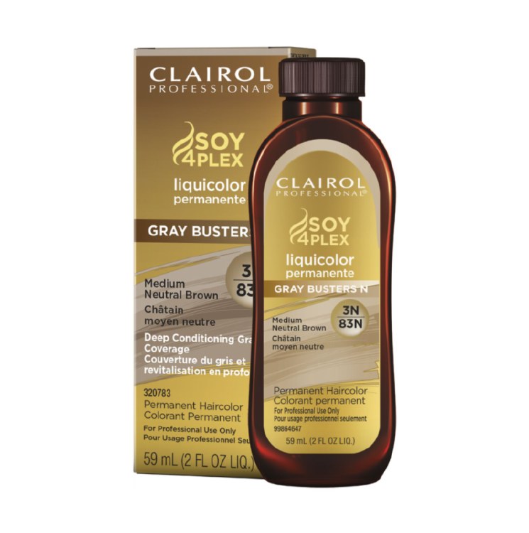 Clairol Soy4Plex LiquiColor Permanent Hair Color - 3N/83N - Medium Neutrall Brown - 2oz