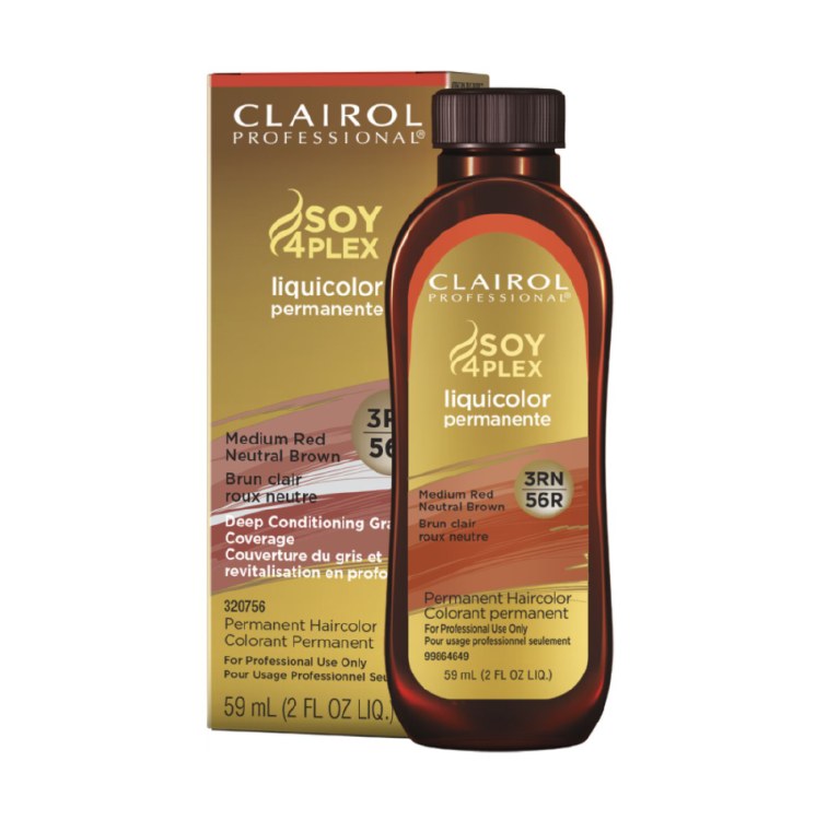 Clairol Soy4Plex LiquiColor Permanent Hair Color - 3RN/56R - Medium Red Neutral Brown - 2oz