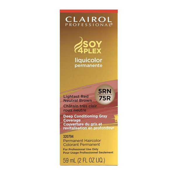 Clairol Soy4Plex LiquiColor Permanente 2oz - 5RN/75R - Lightest Red ...