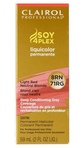 Clairol Soy4Plex LiquiColor Permanent Hair Color - 8RN/71RG - Light Red Neutral Blonde - 2oz