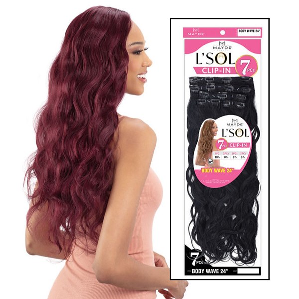 L'Sol 7pcs Clip-in 24 Inch - Body Wave - # 1