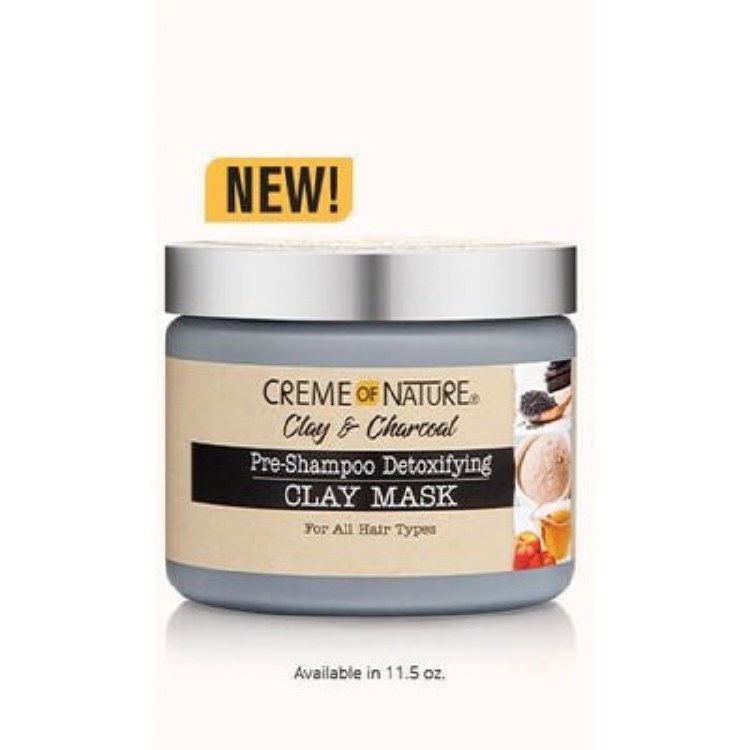 Creme of Nature Clay & Charcoal Pre-Shampoo Detoxifying Clay Mask 11.5oz