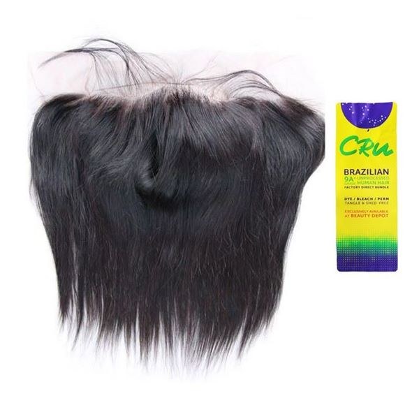 CRU 9A Straight Unprocessed Human Hair Closure - 13x4 - 12" - # VIRGIN