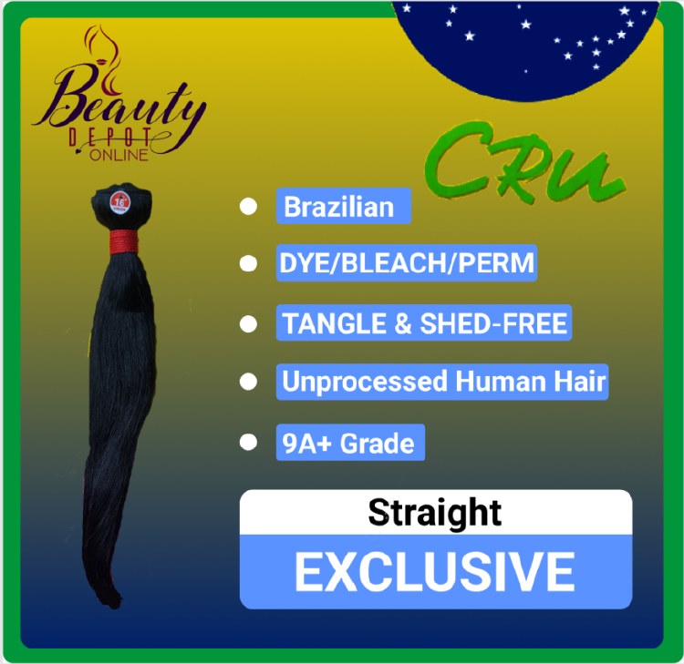 CRU 9A Straight Unprocessed Human Hair Bundle - # 1