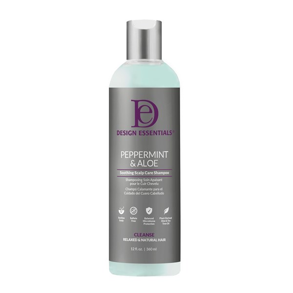 Design Essentials Peppermint & Aloe Soothing Scalp Care Shampoo 12oz
