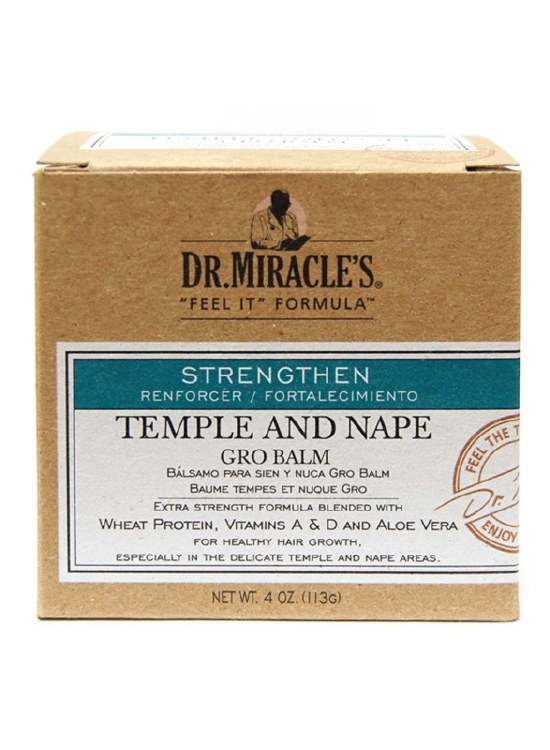 Dr Miracle's Temple and Nape Gro Balm - For Healthy Hair Growth - Regular 4oz