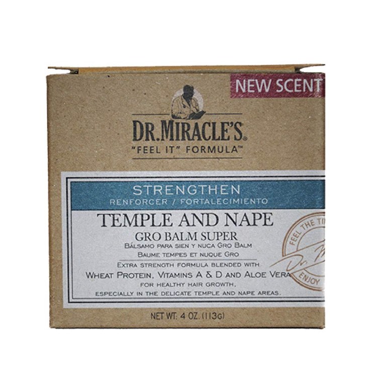 Dr Miracle's Temple and Nape Gro Balm - For Healthy Hair Growth - Super 4oz