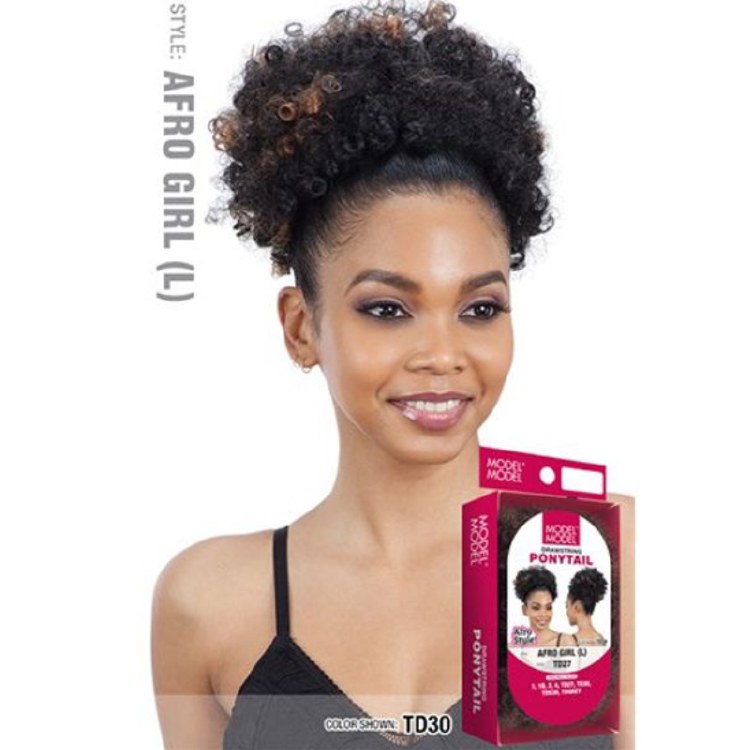 Drawstring Ponytail Afro Girl Large - # 1