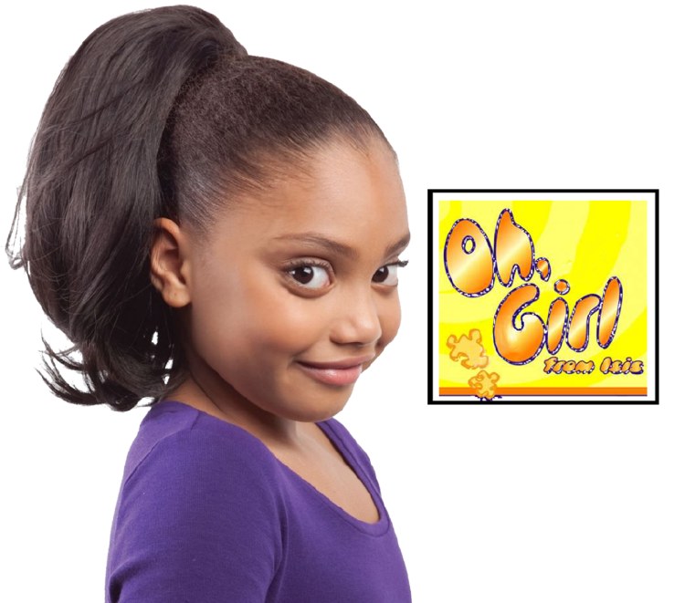 Oh Girl Kid's Yaky Train Drawstring Ponytail