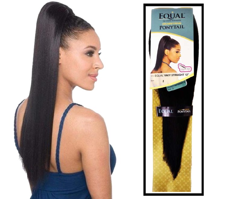 Equal Drawstring Ponytail Yaky Straight 18 Inch - # OM8643