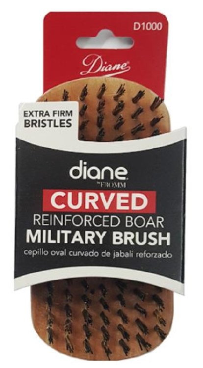 Diane Curved Reinforced Boar Military Brush