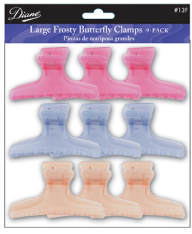 Diane Large Frosty Butterfly Clamps 3 1/4'' #D13F