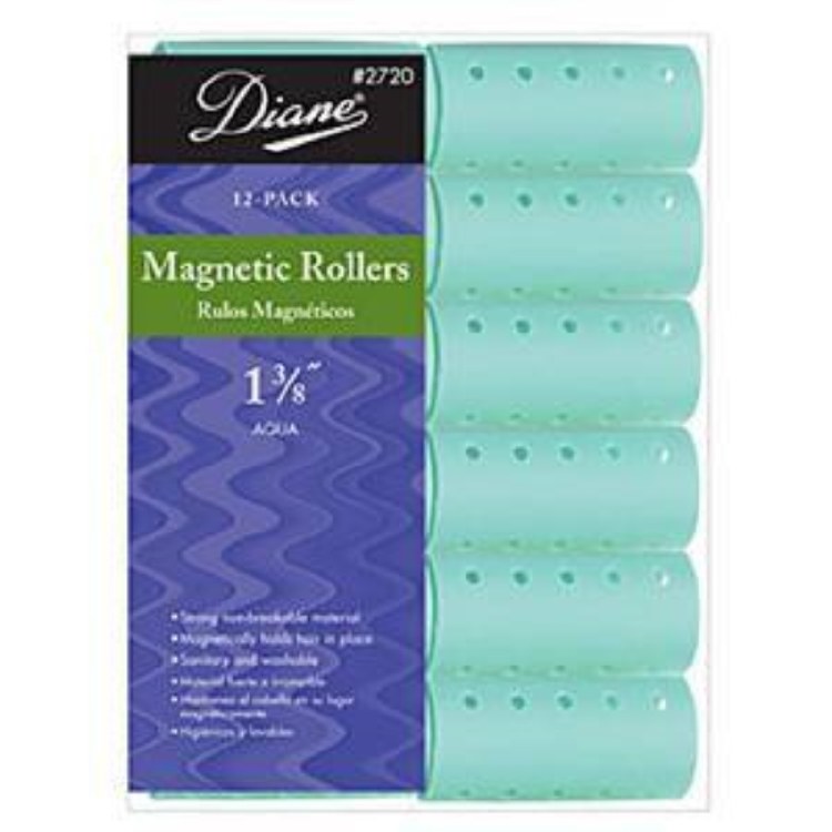 Diane Magnetic Rollers Agua 1 3/8''  12pk #D2720